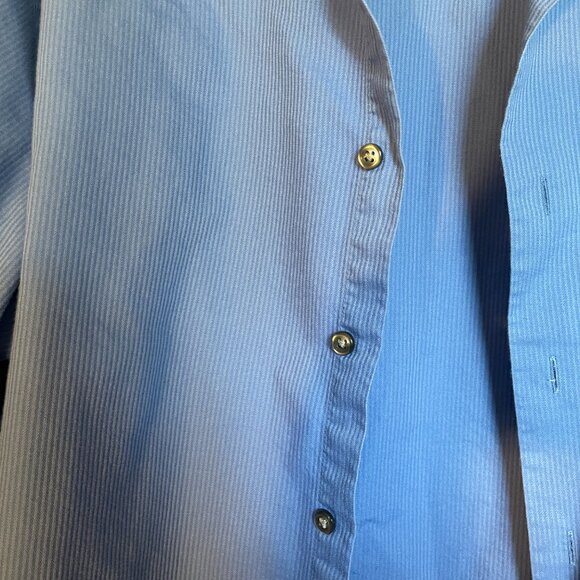 XL 17.5 34/35 Geoffrey Brene Wrinkle Free Blue Button Down - Picture 5 of 6